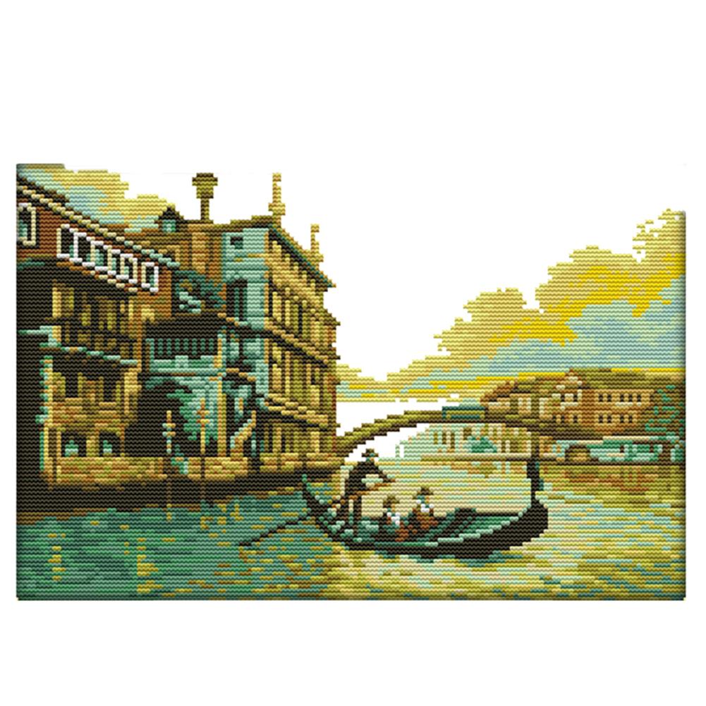 

Harbour - 14CT Stamped Cross Stitch - 36x26cm, 501 Original
