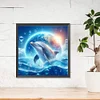 Dolphin - runder Bohrer Diamantmalerei - 40 * 40cm