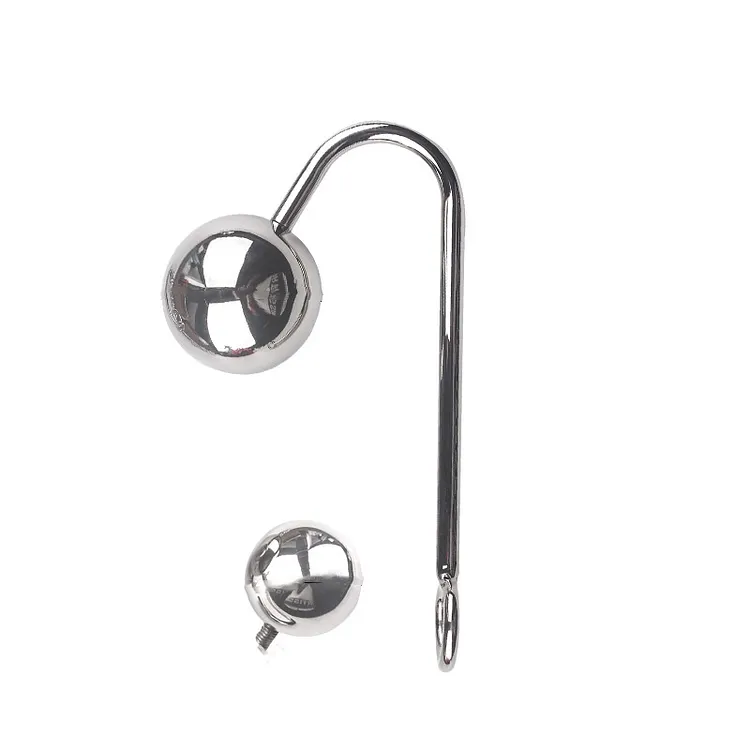 Steel Hook Prostrate Stainless Steel Anal Hook with Changeable Balls