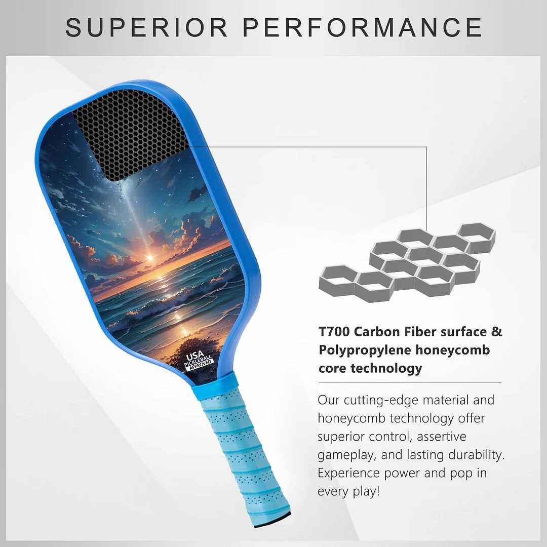 Original Paddle (16mm) T700 Sandblasted Carbon Fiber-Radiant Horizon Paddle