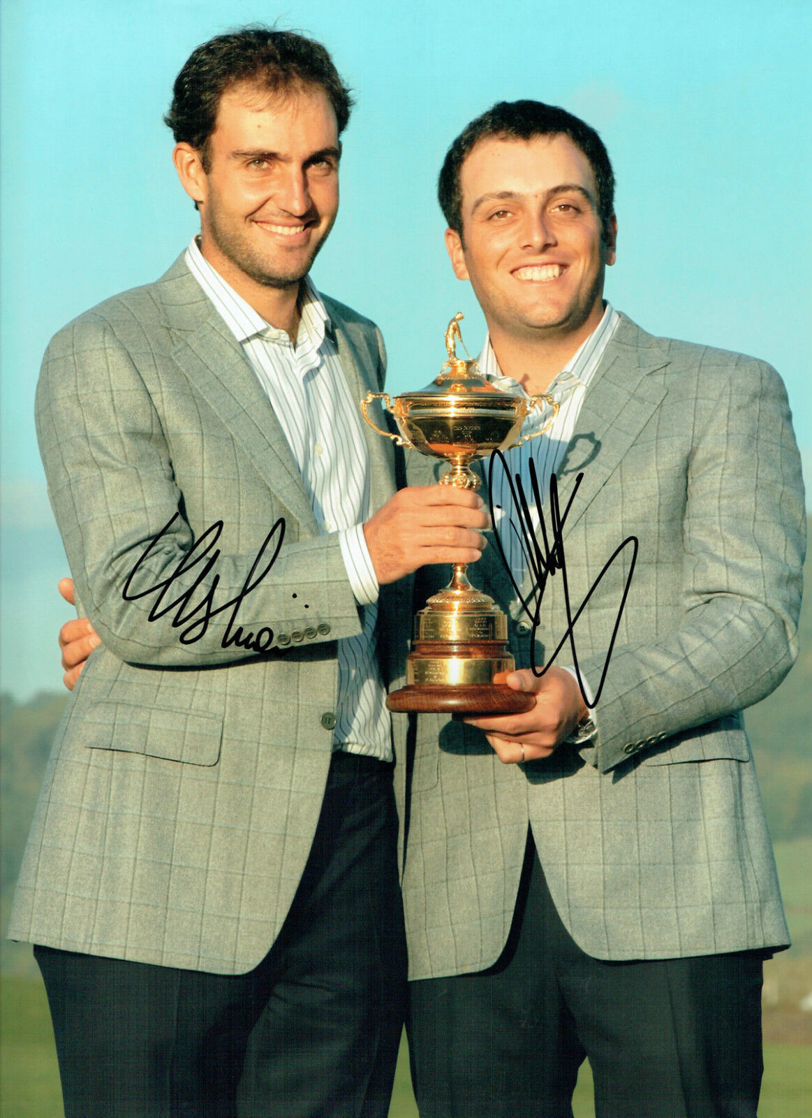 Edoardo Francesco MOLINARI Signed Autograph 16x12 Ryder Cup GOLF Photo Poster painting AFTAL COA