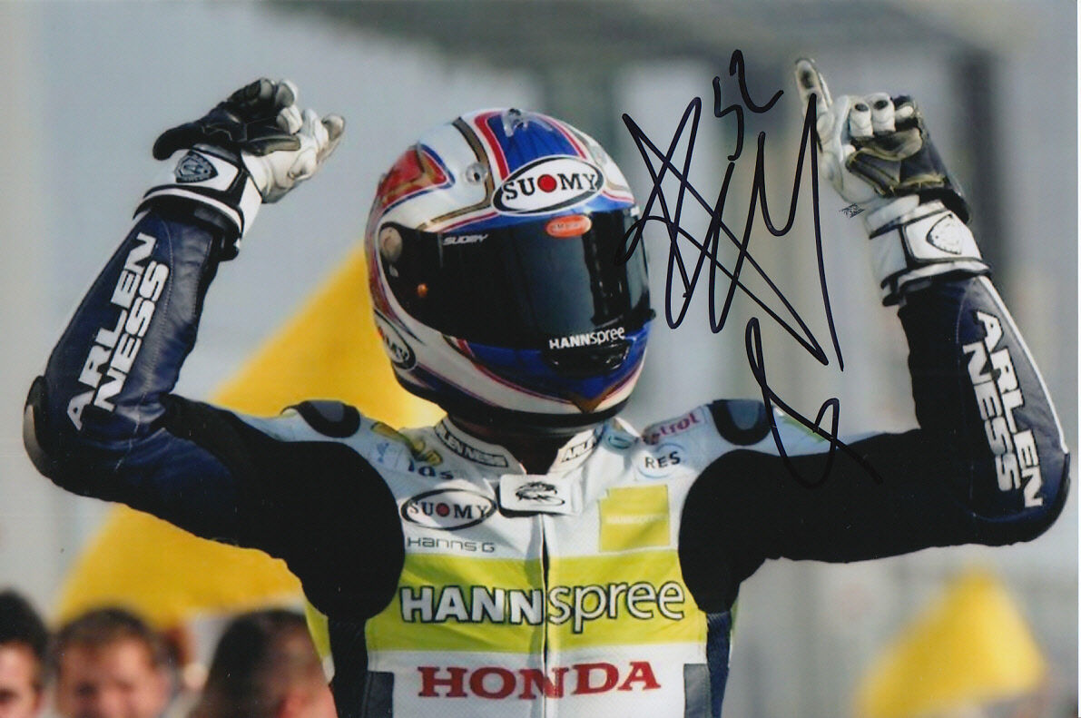 JAMES TOSELAND HAND SIGNED HANNSPREE HONDA 6X4 Photo Poster painting 1.