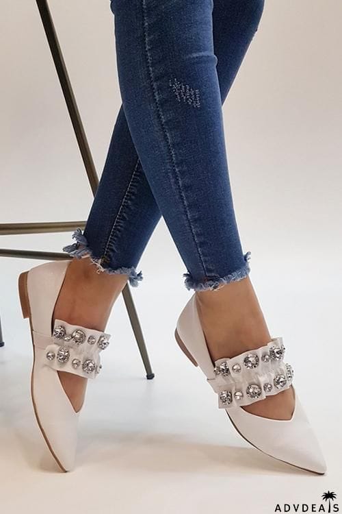 Rhinestone Pointed Flat