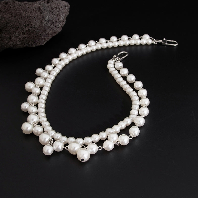 Modern Style Classic Style Geometric Imitation Pearl Alloy Beaded Unisex Chain Belts