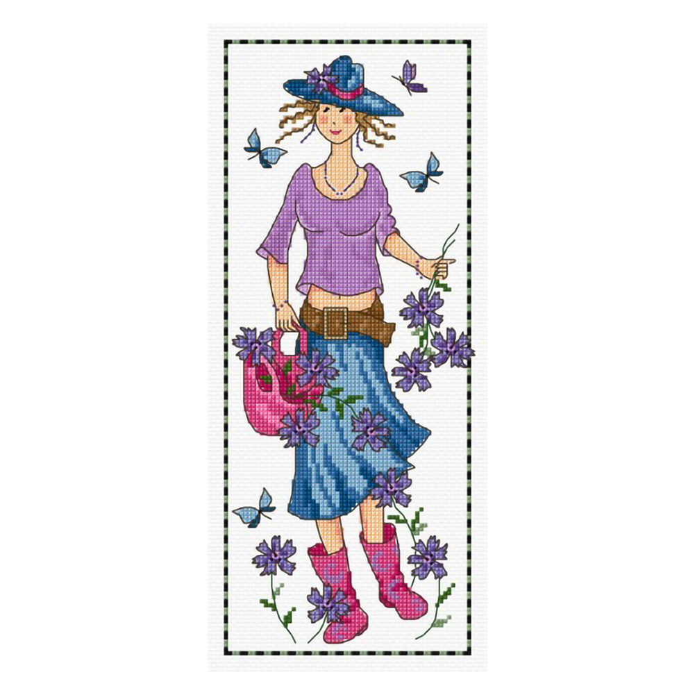 

Girl - 11CT Stamped Cross Stitch - 30*70CM (Big Size), 501 Original