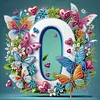 Butterfly Flower O 5D Partial Drill DIY Diamond Painting Kit 30*30cm