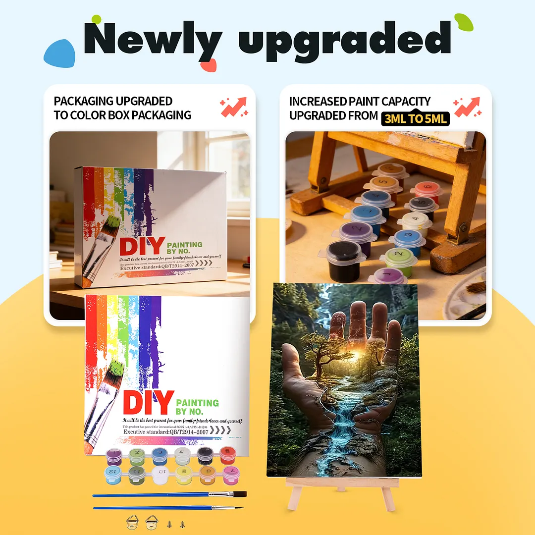 Hand Scenery DIY Paint By Numbers Kit on Canvas 40x50cm Without Frame Paint by Numbers Kits Drawing Paintwork for Beginners Adults Gift Home Wall Decor