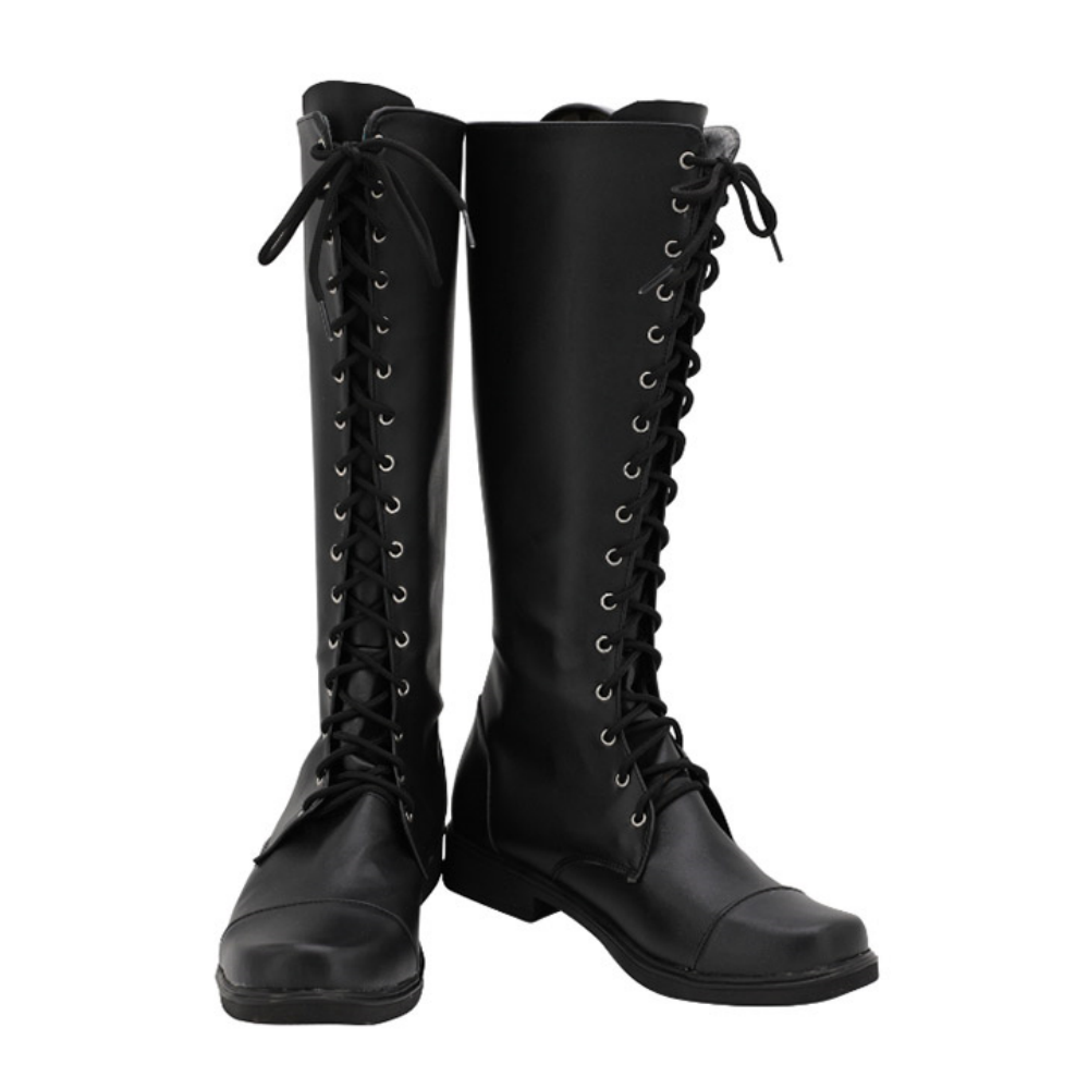 Game Resident Evil 4 Remake Alice Black Shoes Boots Cosplay Accessories Halloween Carnival Props