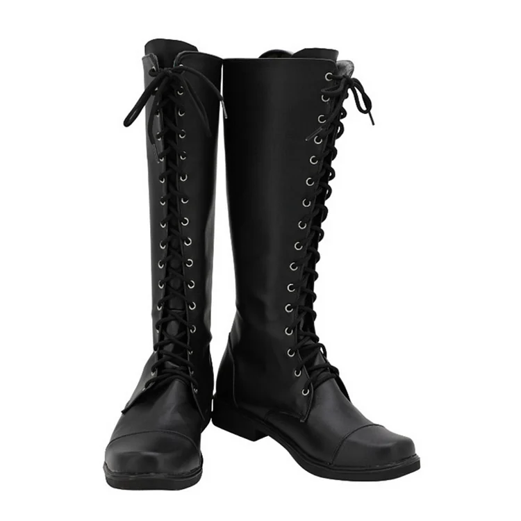 Resident Evil 4 Remake Alice Black Shoes Boots Cosplay Accessories Halloween Carnival Props