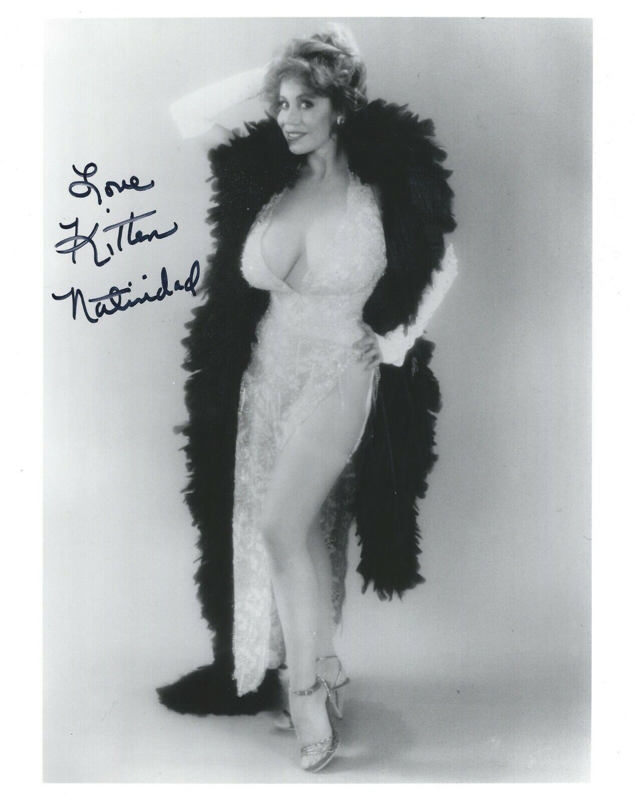 Buxom Adult Film Star Kitten Natividad Signed 8x10 Photo Poster painting