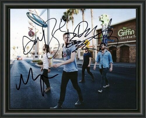 Imagine Dragons - ENTIRE GROUP - A4 SIGNED AUTOGRAPHED Photo Poster painting POSTER  POST