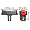 Magnetic Quick Release Mount for DJI Osmo 360/Action 5 Pro/Action 4/3 Aluminum Alloy Extension Base Bracket with 1/4in Threaded Hole for Tripods Selfie Sticks Vlogging