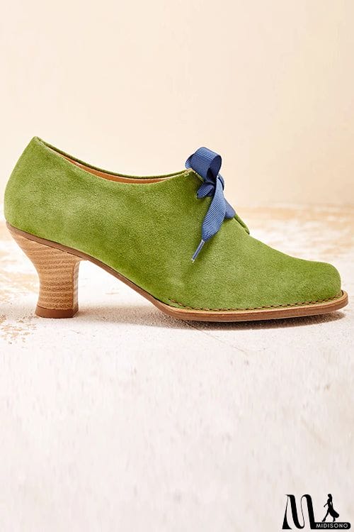 MidiSono - Suede Lace Up Pumps
