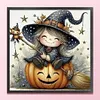 Halloween Witch-11CT Stamped Cross Stitch 40*40cm/15.75*15.75in tapestrymarket
