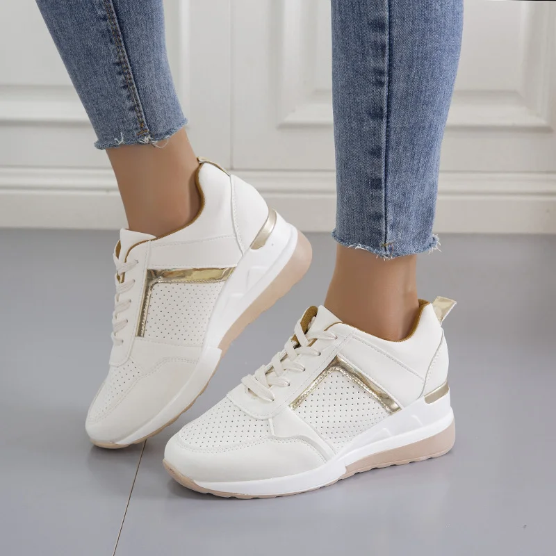 Yyvonne Casual Single-Shoe Women 2025 Summer New Thick Bottom Heel Casual Shoes Strap Sneakers