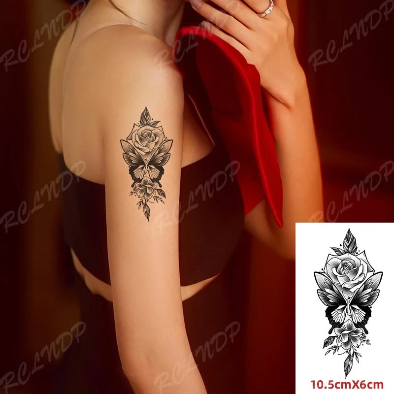 Waterproof Temporary Tattoo Sticker Black and White Fish TaiChi Pattern The Body Art Flash Tatoo Fake Tatto for Woman Men