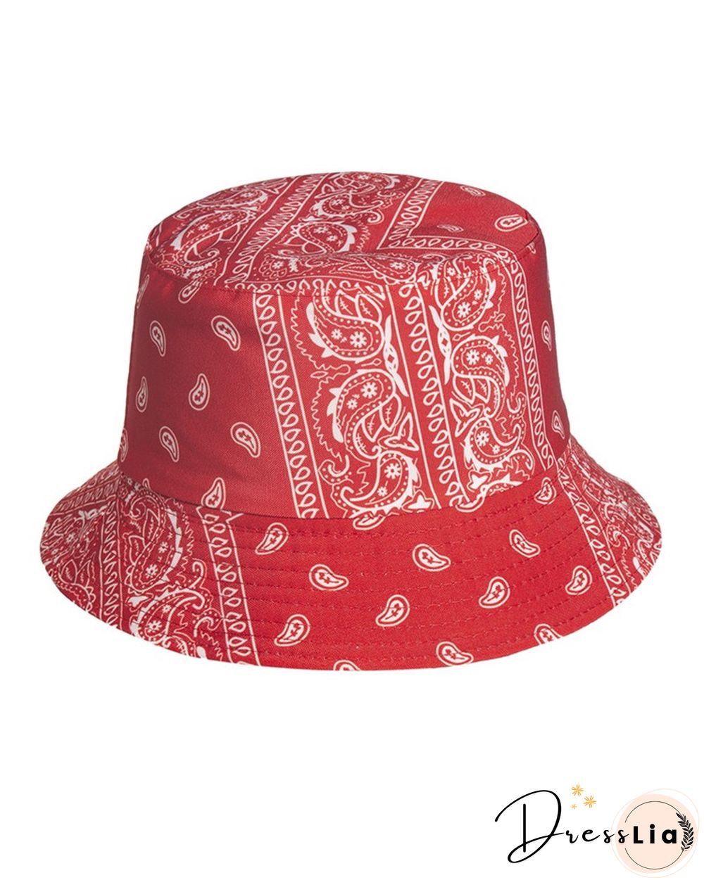 Paisley Print Bucket Hat Outdoor Sun UV Protection Casual Fishing Cap