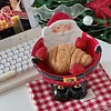 Ceramic Decorative Belly Bowl Santa Design /Ceramic Santa Candy Bowl /Christmas Gift Bowl