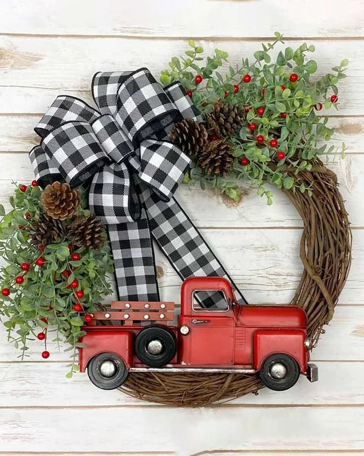 Christmas Truck Garland Door Ornaments