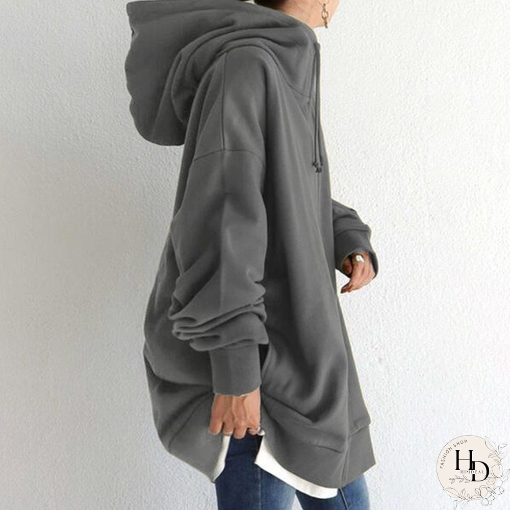 Women Winter Oversized Warm Casual Sweatshirt Tunic Coat Jackets Hoodie Cardigan Loose Outerwear