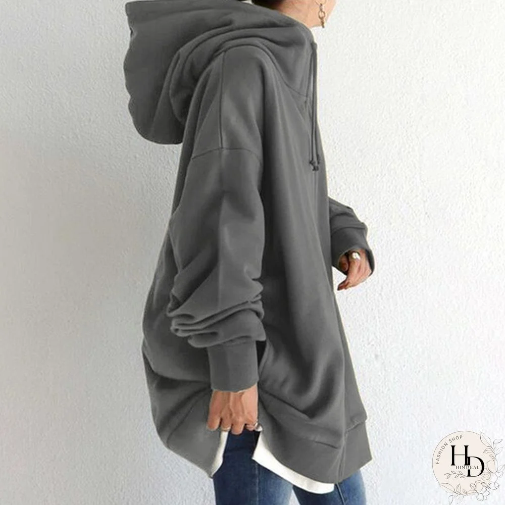 Women Winter Oversized Warm Casual Sweatshirt Tunic Coat Jackets Hoodie Cardigan Loose Outerwear