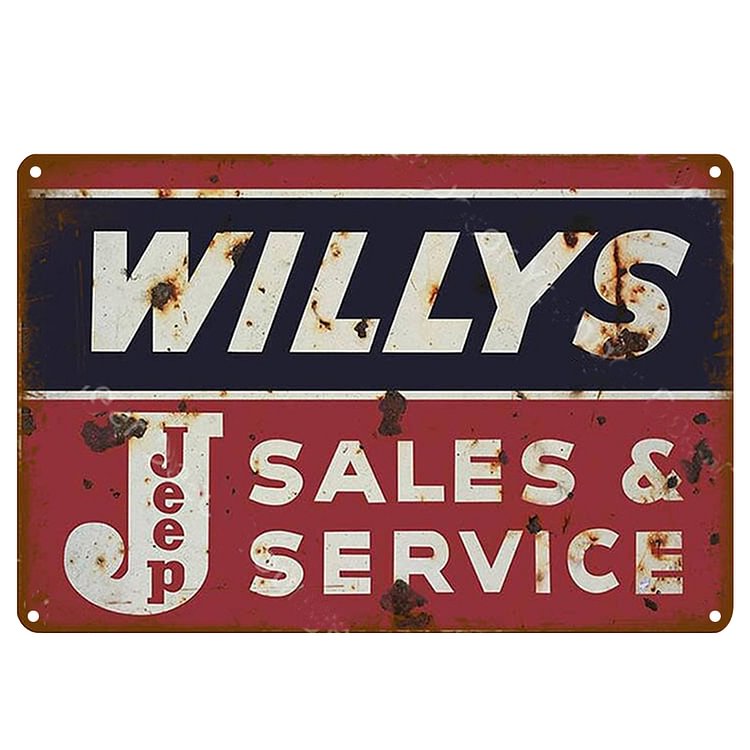 Voiture Jeep - Enseigne Vintage Métallique/Enseignes en bois - 20*30cm/30*40cm