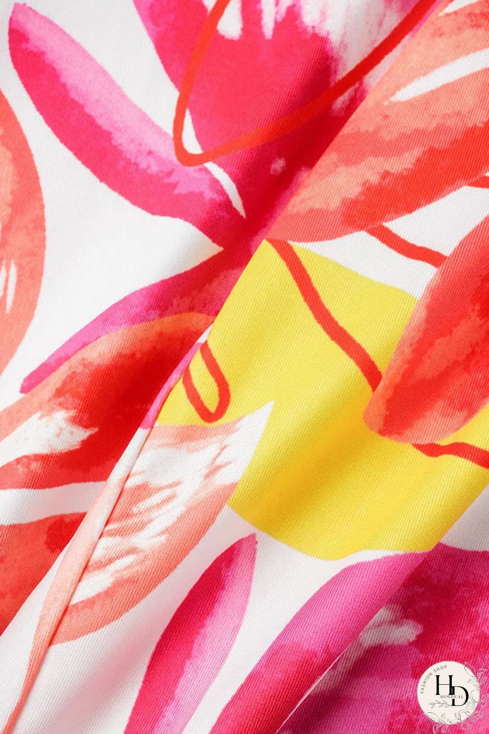 Yellow Sexy Print Patchwork Strapless Straight Jumpsuits