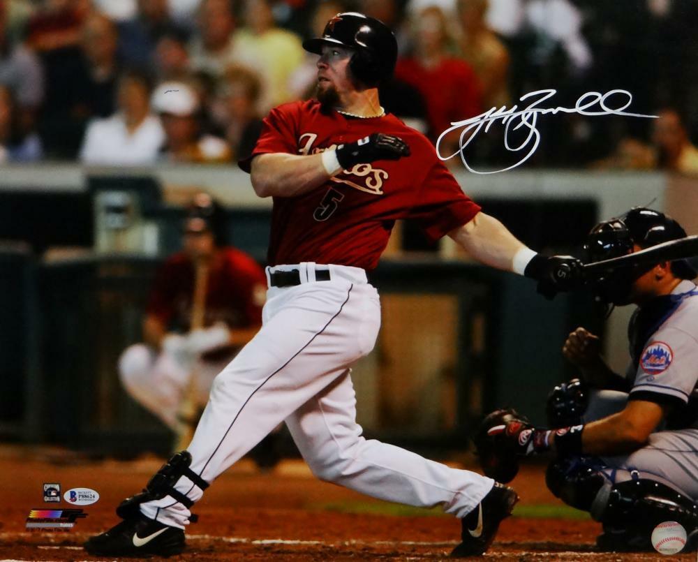 Jeff Bagwell Signed Astros 16x20 Finishing Swing PF Photo Poster painting - Beckett Auth *White