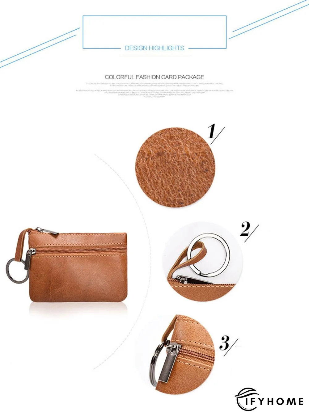 Cowhide Wax Leather Retro Simple Coin Purse | IFYHOME