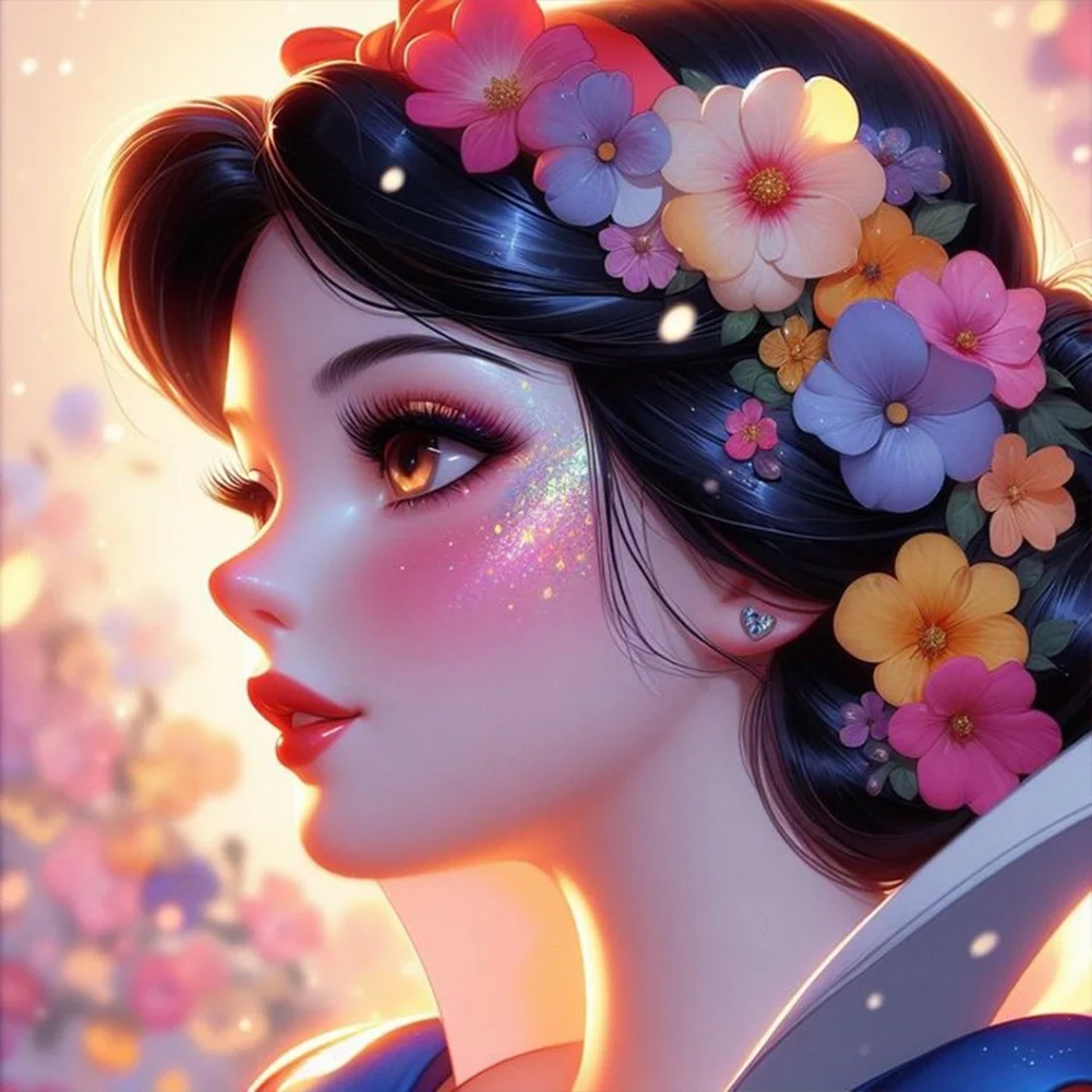 Diamond Painting - Full Round Drill - Mermaid Snow White(Canvas|30*30cm)