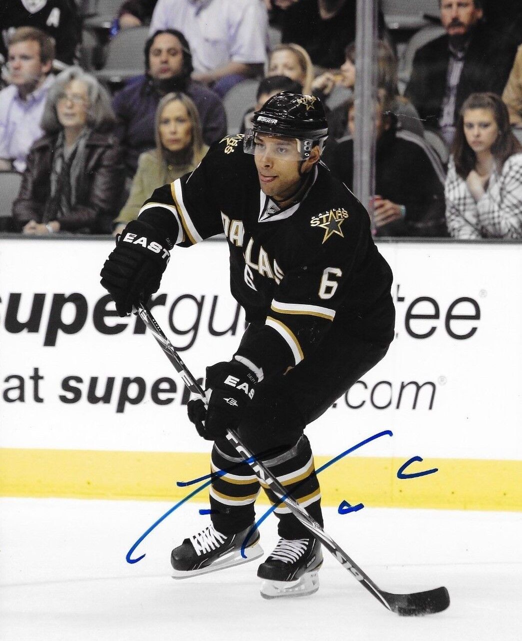 Trevor Daley Pittsburgh Penguins signed Dallas Stars 8x10 Photo Poster painting