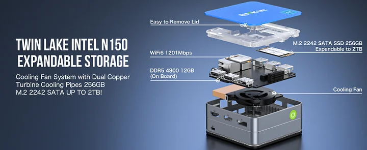 Intel Twin Lake N150 Mini PC--NucBox G2 Plus