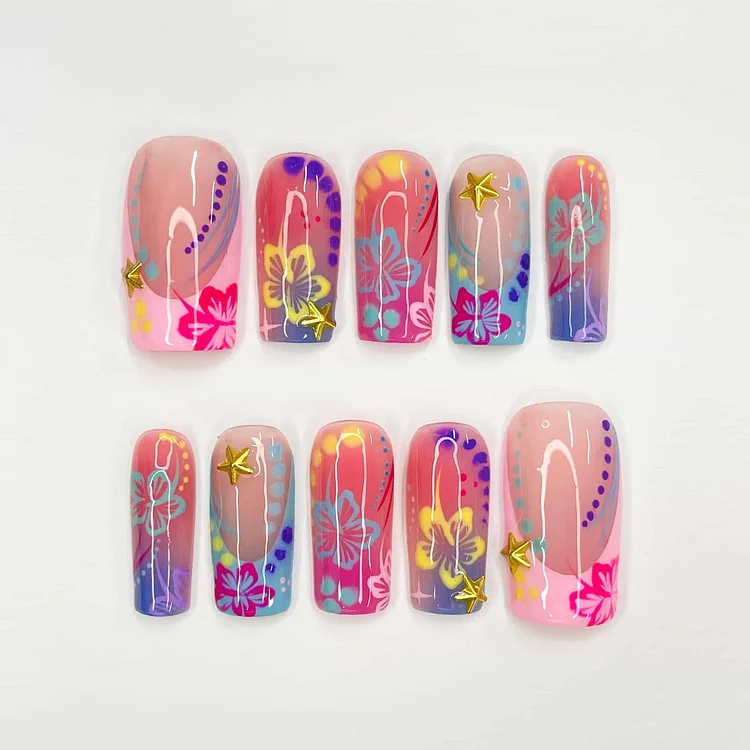 Floral Whimsy Press On Nails