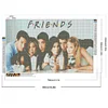 Friends-Full rond diamant peinture-85 * 55cm-grande taille