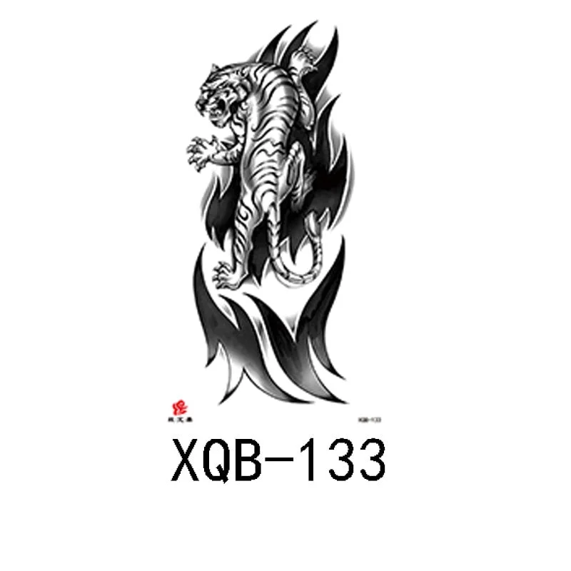 Small Full Arm Waterproof Tattoo Sticker Half Arm Arm Fierce Wolf Head Animal Arm Lasting European and American Tattoo Sticker