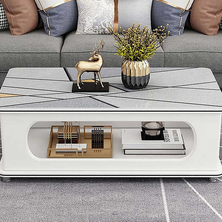 European-Style Rounded Rectangular Tea Table Living Room