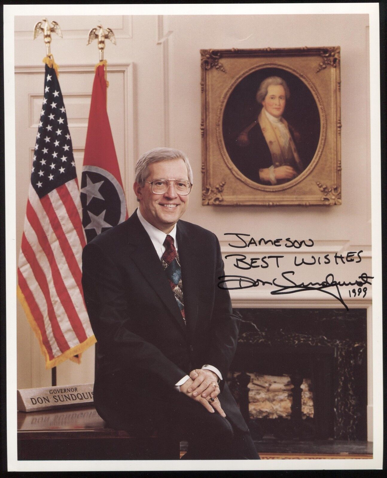 Don Sundquist Signed 8x10 Photo Poster painting Autographed Photo Poster paintinggraph Governor of Tennessee