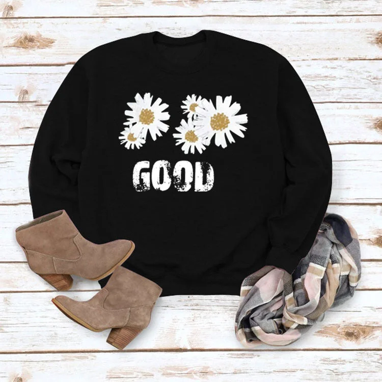 Annaletters-Daisy Good Sweatshirts-YF00271-Annaletters