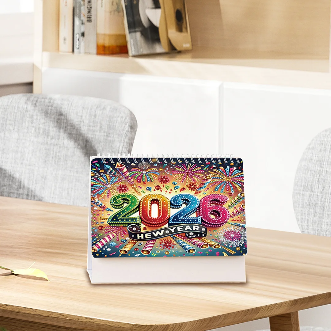 2026 Calendar Diamond Painting Kit Christmas Gnome DIY Diamond Art Desk Calendar