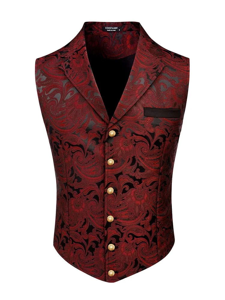 Luxury Floral Tuxedo Vest (US Only) QueenFunky
