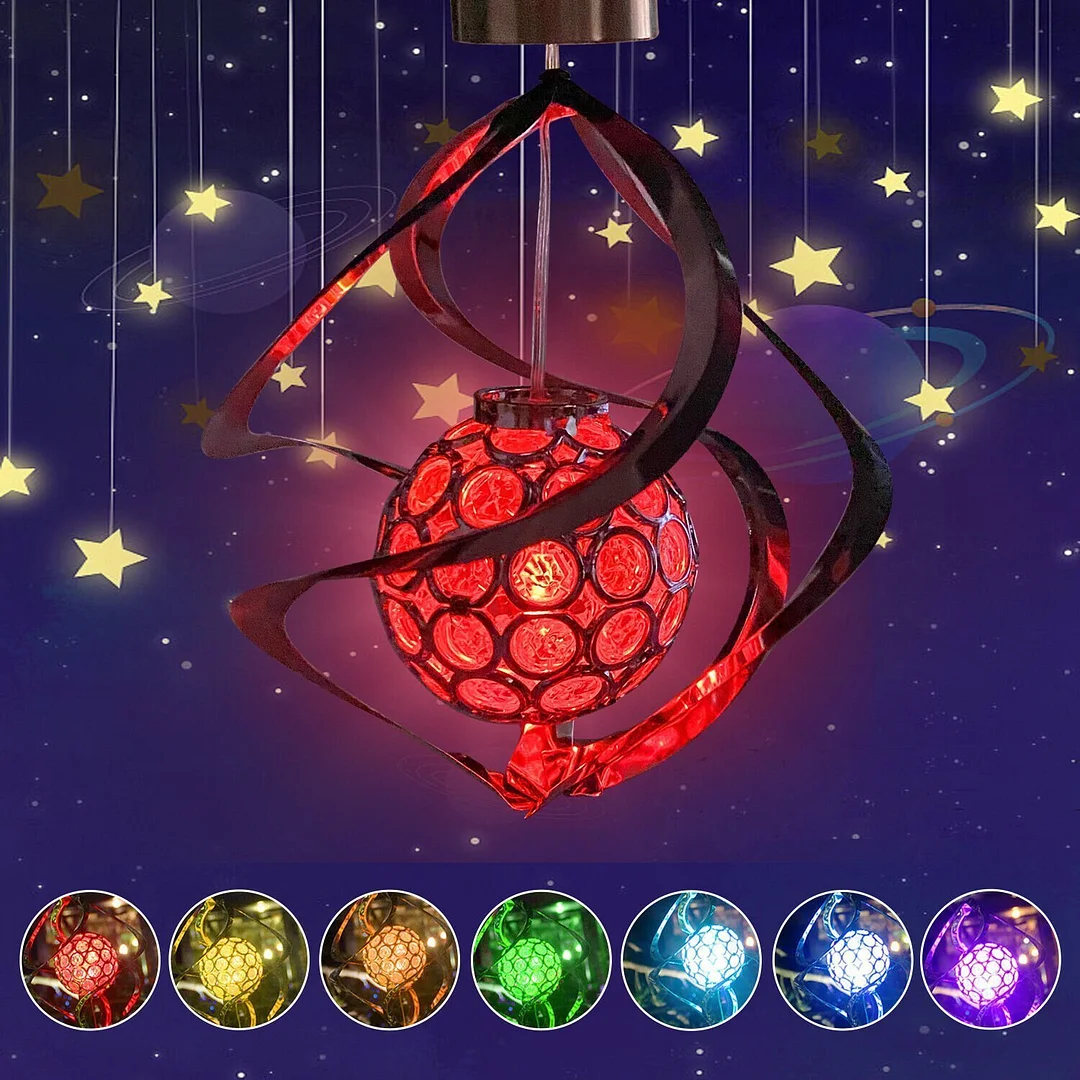 🔥Last day 70% OFF🔥Seven-color hanging solar wind chime light✨