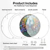 (18.5cm)DIY Acrylic Jigsaw Puzzle Window Hanging with Hanging Chain DIY Stained Glass Decoration Round Window Puzzle Decor for DIY Craft Project (Peacock)