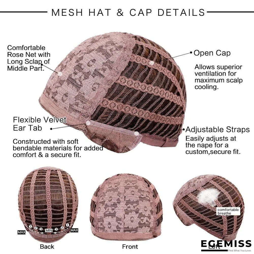 Long Brown Wigs with Bangs  Wave Synthetic Wigs for  Women | EGEMISS