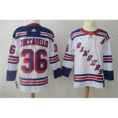 Men's  New York Rangers #36 Mats Zuccarello White Stitched NHL Jersey