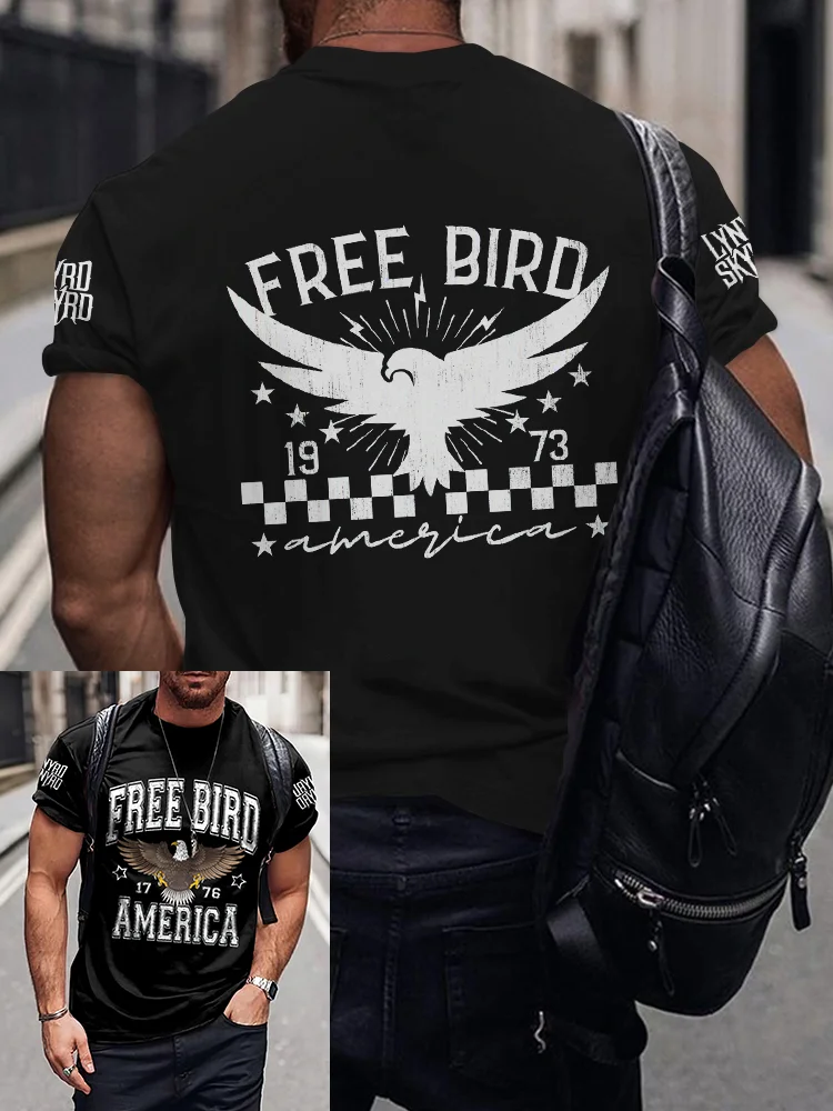 Men's American Free Bird Rock Band Rebel Inspired T-Shirt