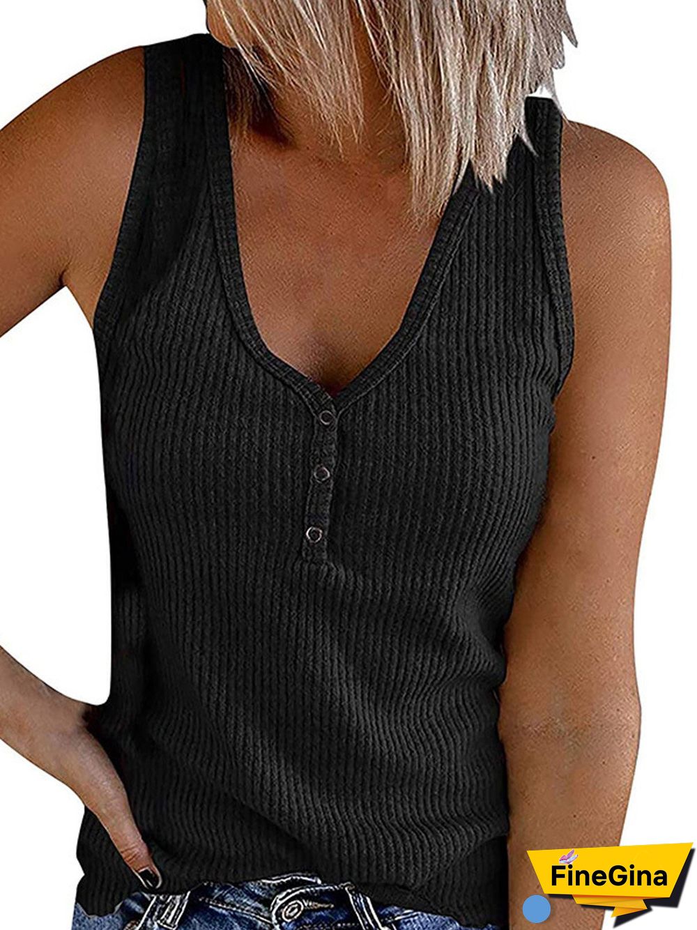 Sheath Sleeveless Casual Crew Neck Tanks & Camis