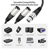 3Pin Audio Speakers Splitter Patch Cable 1 XLR Female To 2 XLR Male Stereo Audios Adapter Patching Cable Shielded Patching Cord Adaptor for Recording Speaker Systems Radio Station