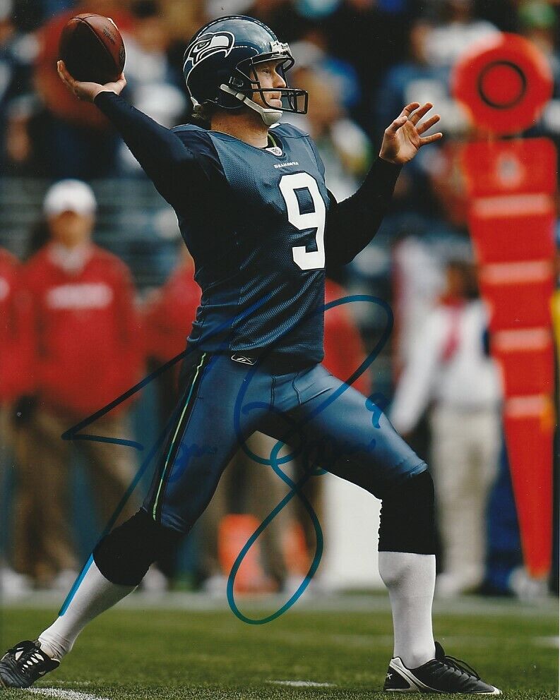 JON RYAN SIGNED SEATTLE SEAHAWKS PUNTER 8x10 Photo Poster painting #4 NFL FOOTBALL AUTOGRAPH