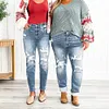 Gioiacombo&trade; Nuovi jeans strappati elasticizzati slim fit retr&ograve; da donna