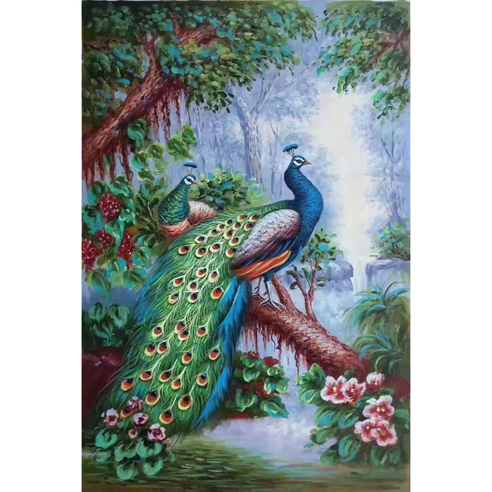 Diamond Painting - Full Round/Square Drill - Peacock(30*40 -50*60cm)